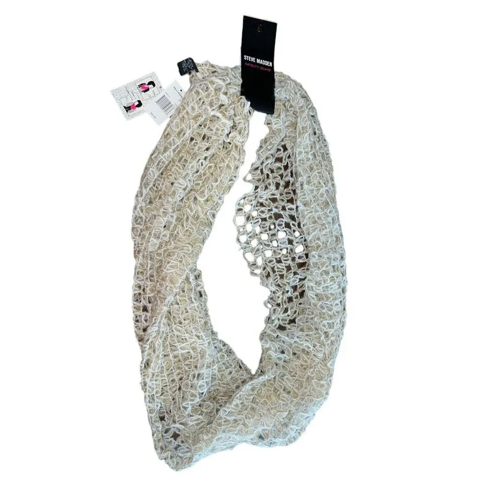 Steve Madden Loose Weave Infinity Scarf (Camel) Retail $44.00